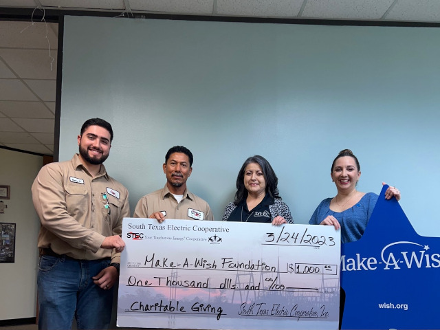 Make-A-Wish Foundation of the Rio Grande Valley check presentation