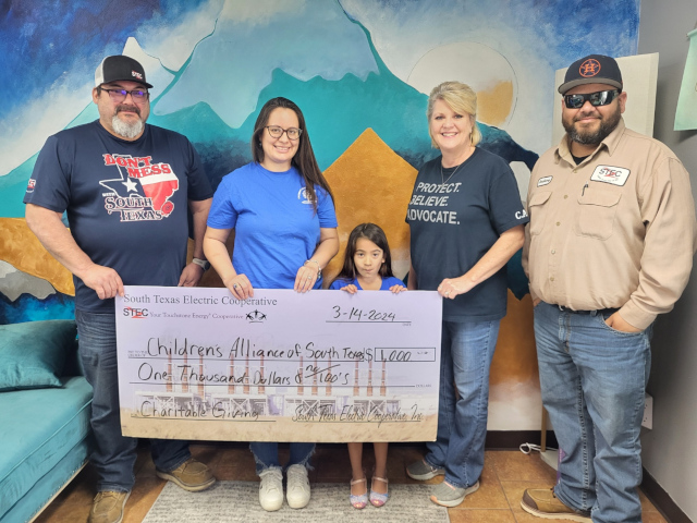 Children’s Alliance Centers of South Texas check presentation
